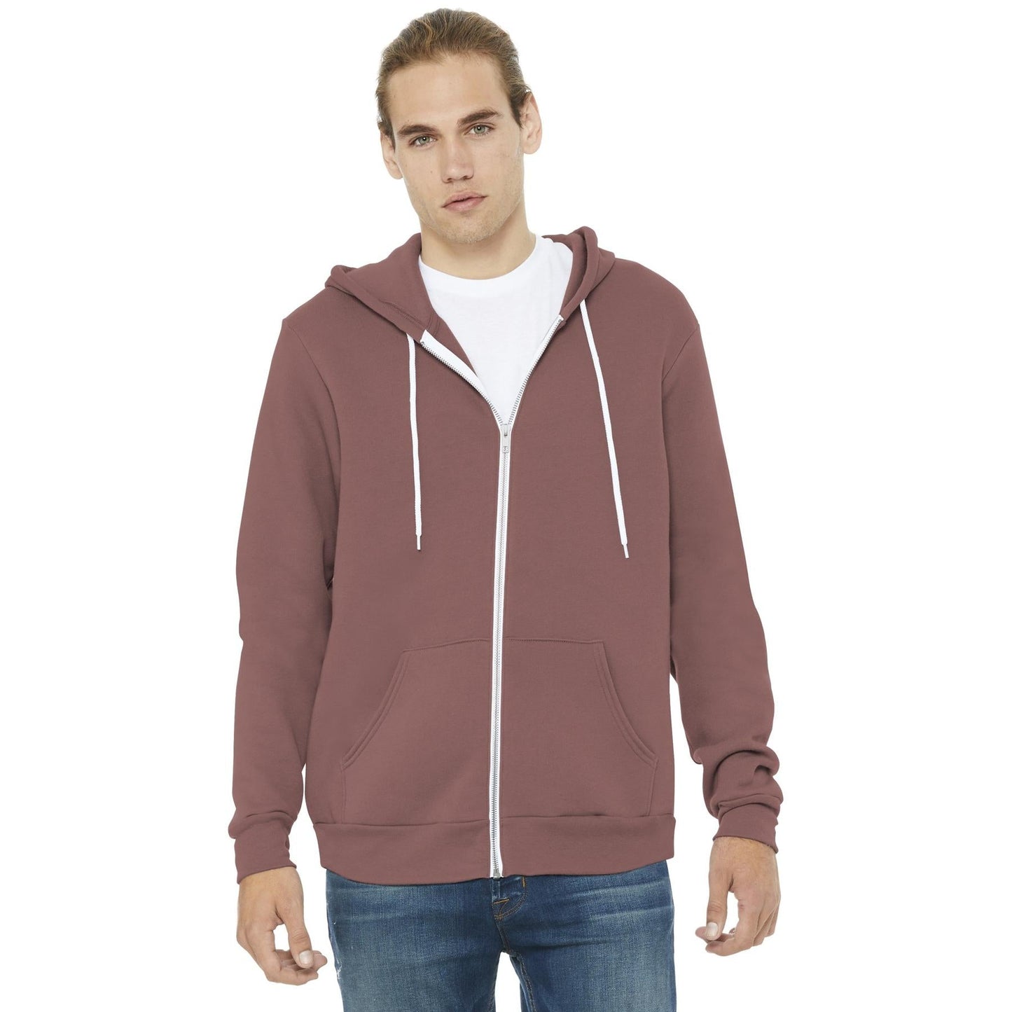 Black Heather Sweatshirt - Bella + Canvas - Full-Zip Fleece