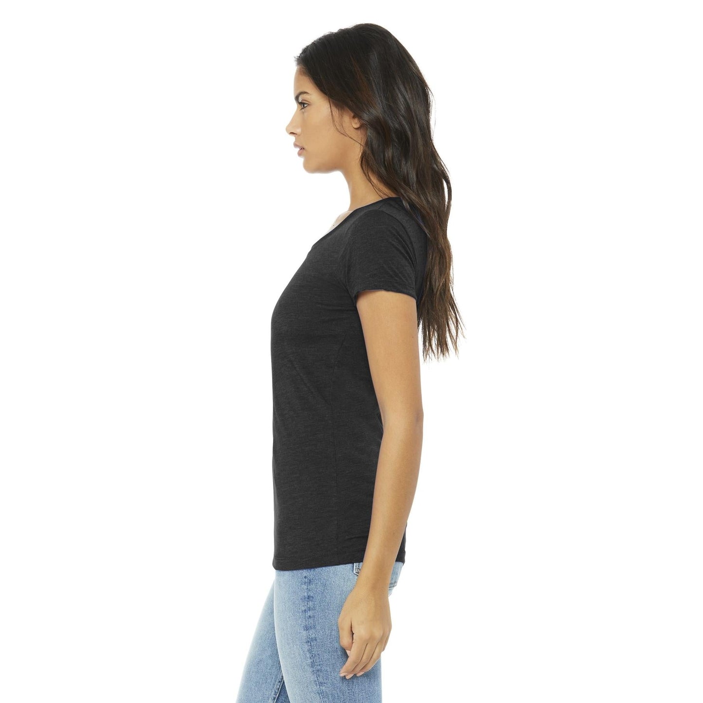 Black Heather Triblend T-Shirt - Bella + Canvas - Soft Fit
