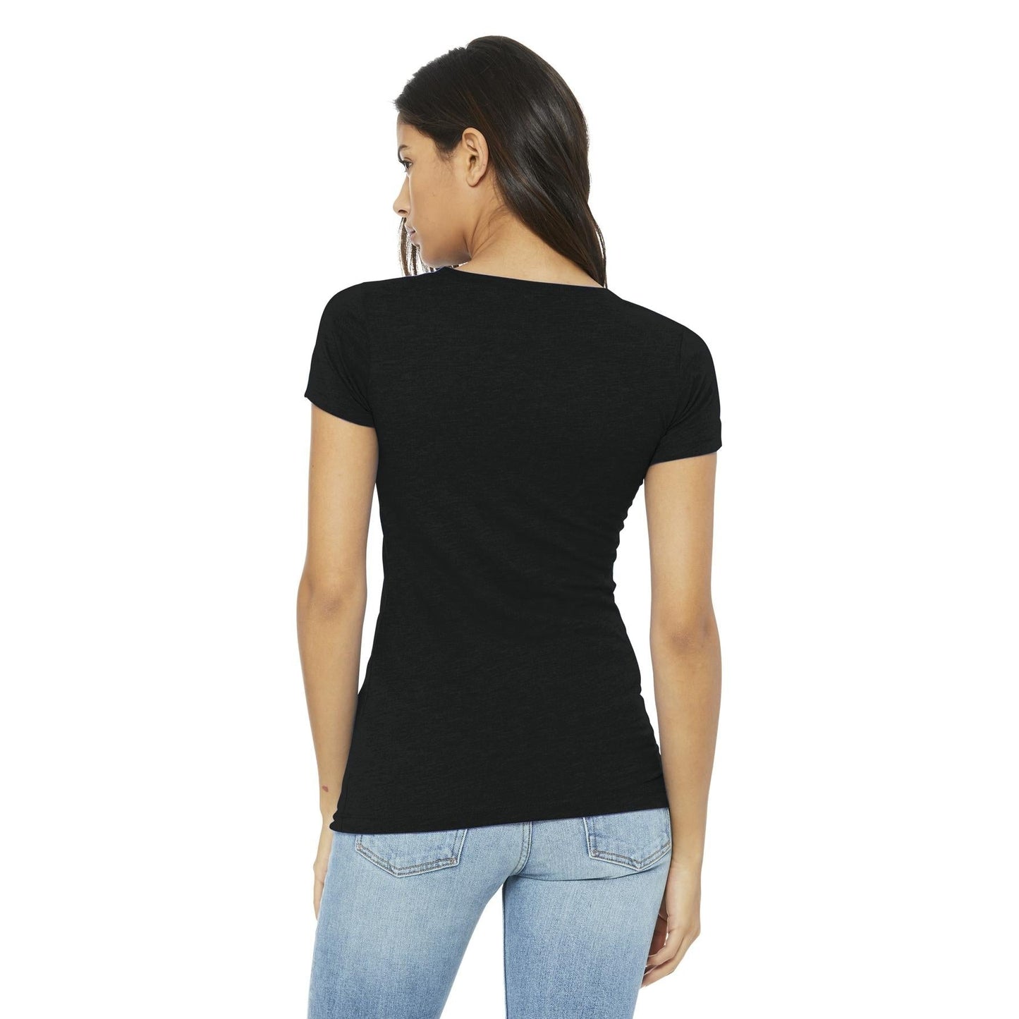 Black Heather Triblend T-Shirt - Bella + Canvas - Soft Fit