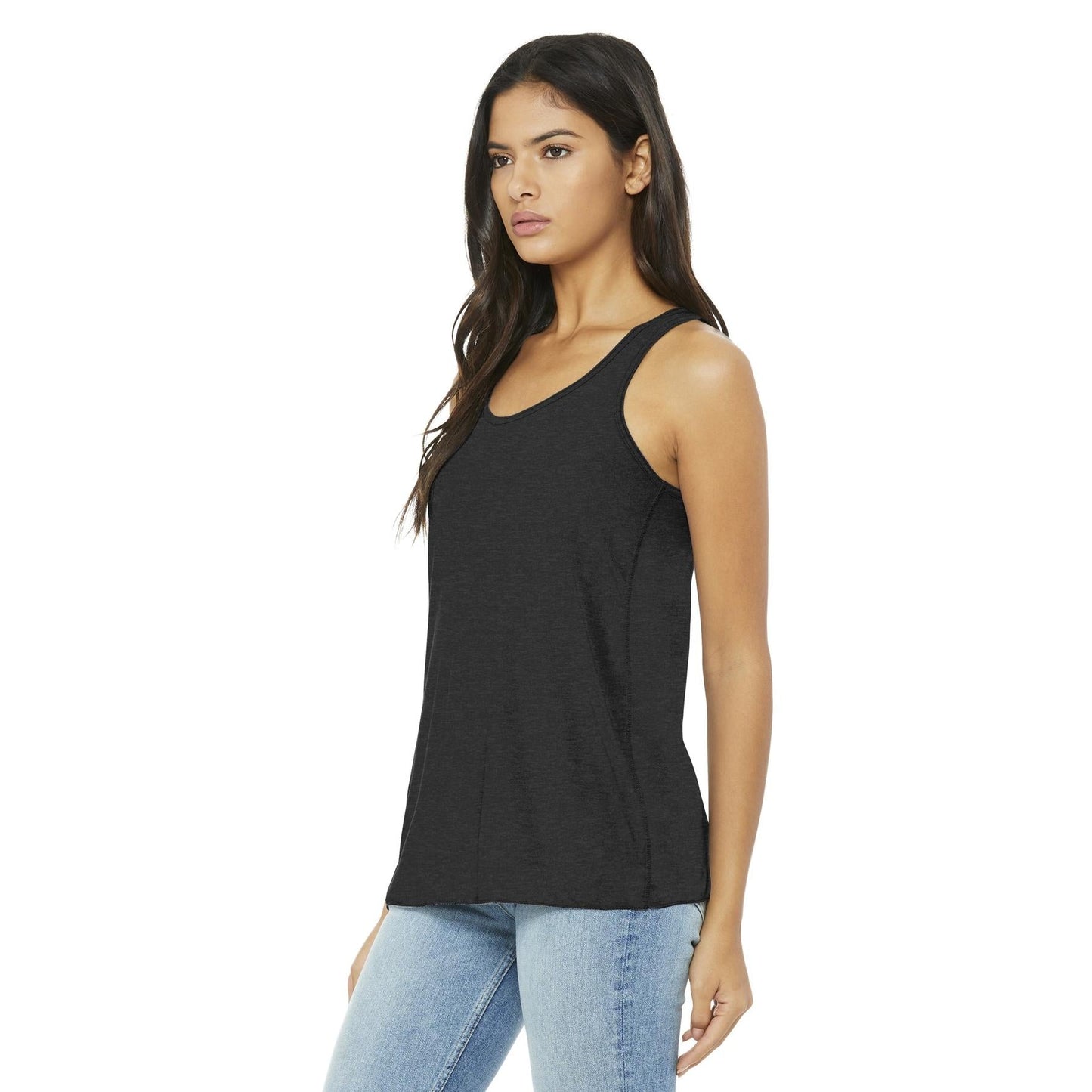 Black Heather Tank Top - Bella + Canvas - Women's Fit