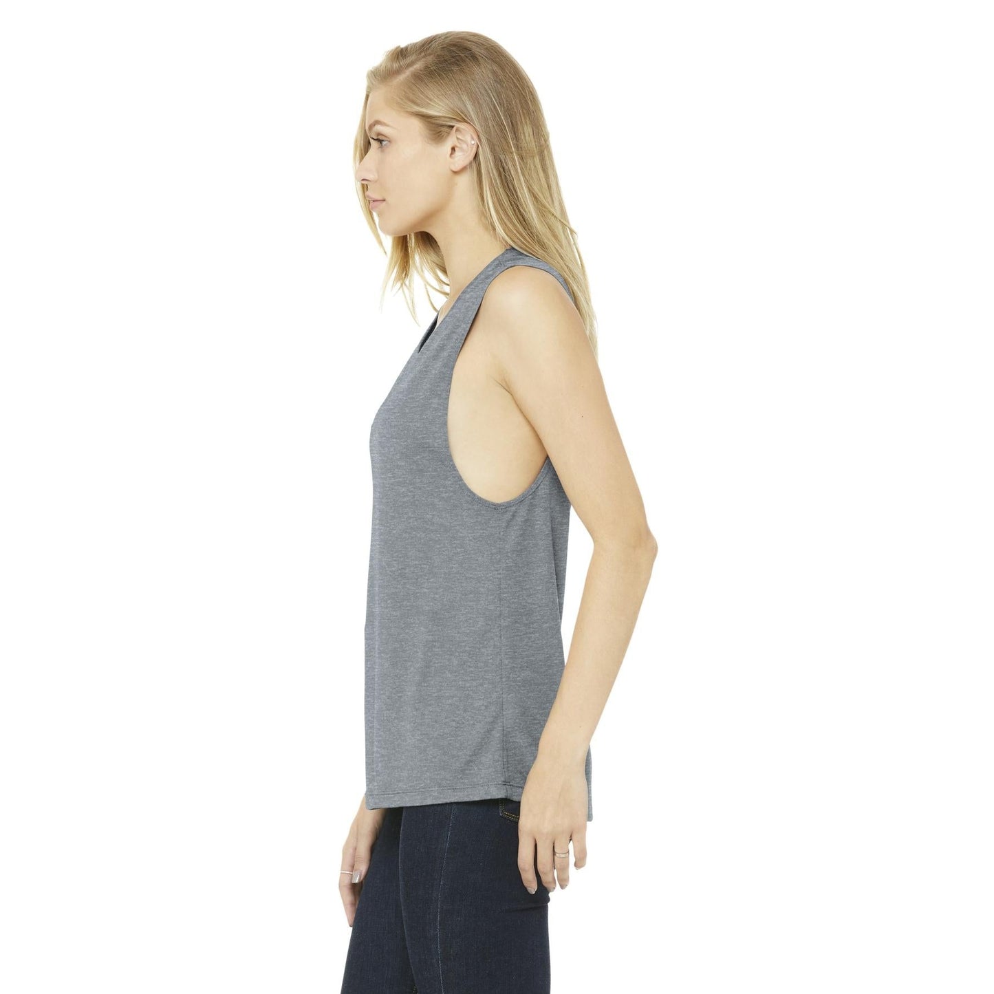 Asphalt Slub Tank Top - Bella + Canvas - Flowy Design