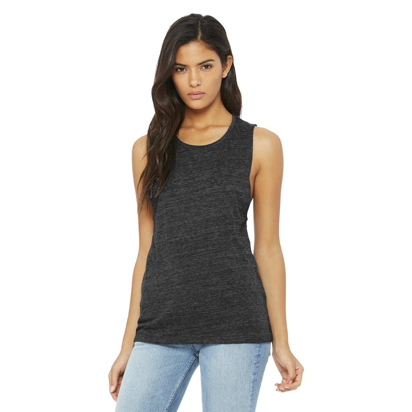 Asphalt Slub Tank Top - Bella + Canvas - Flowy Design