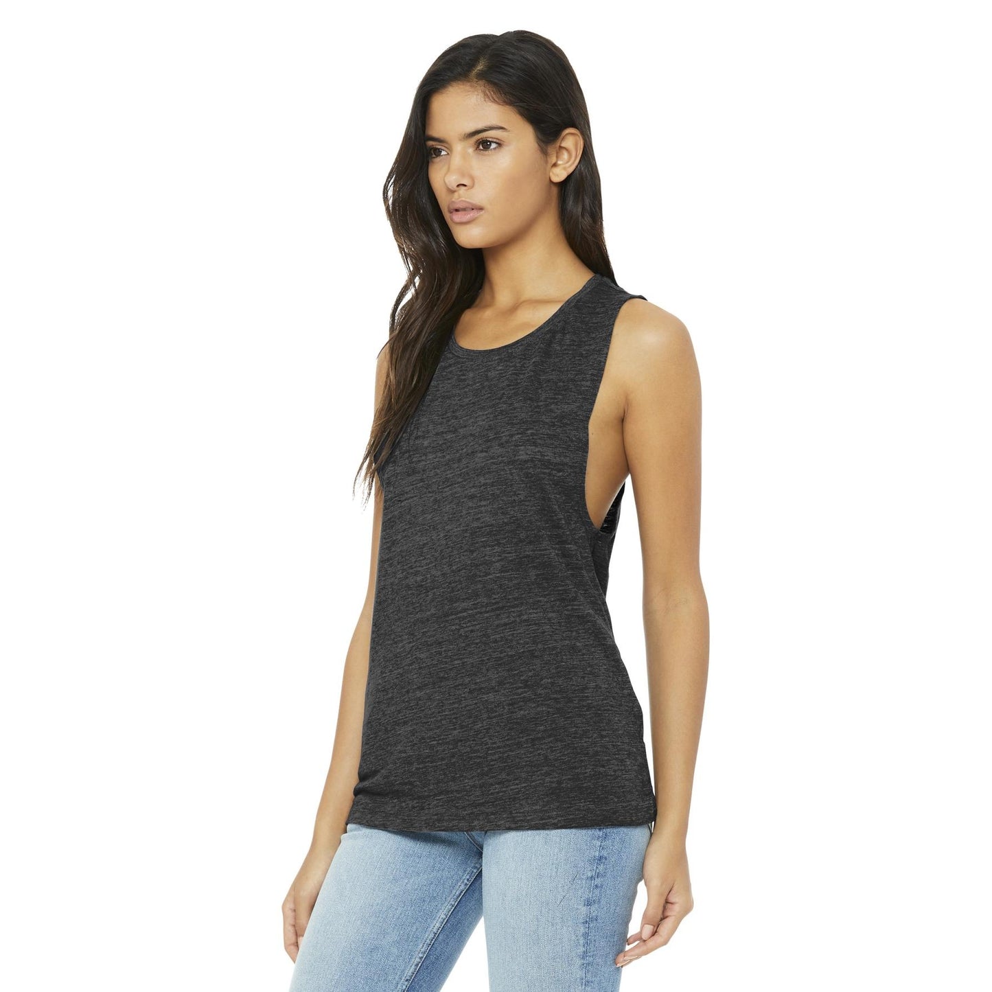 Asphalt Slub Tank Top - Bella + Canvas - Flowy Design