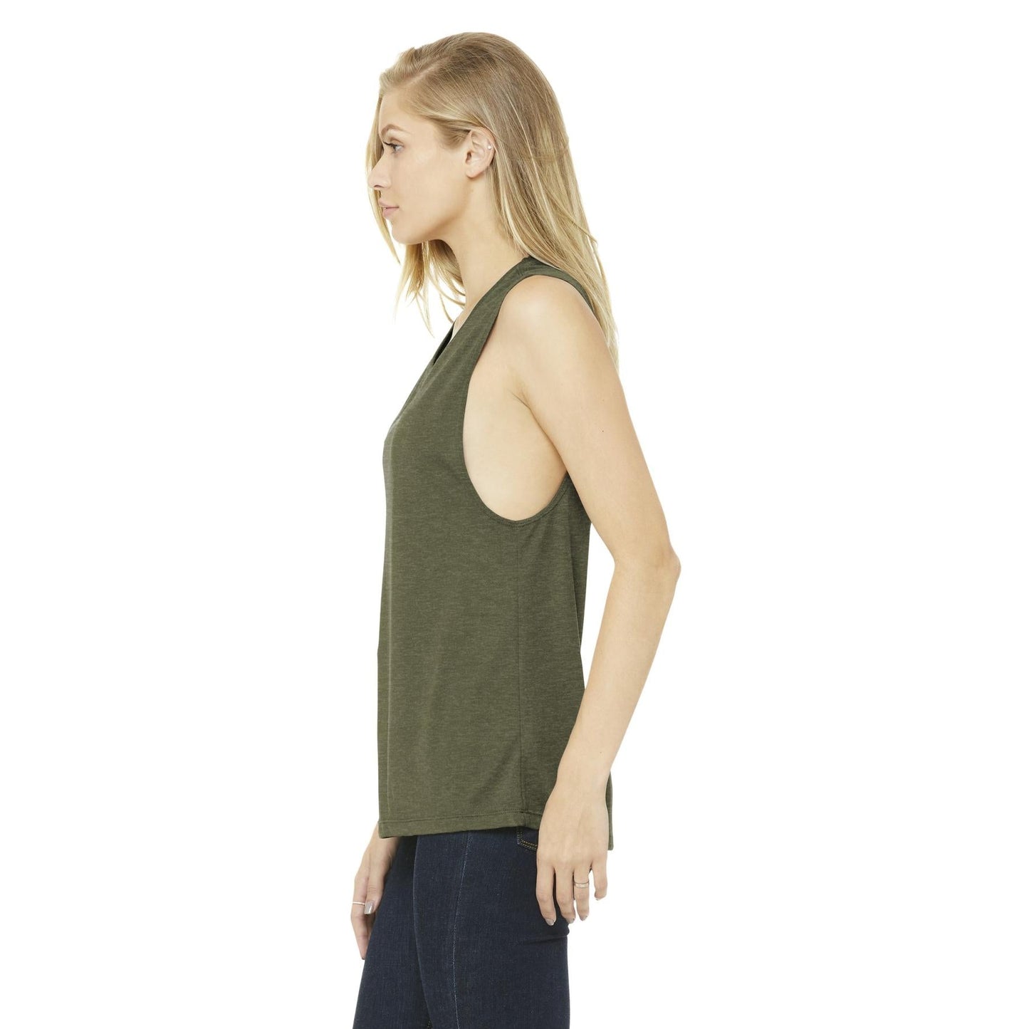 Asphalt Slub Tank Top - Bella + Canvas - Flowy Design