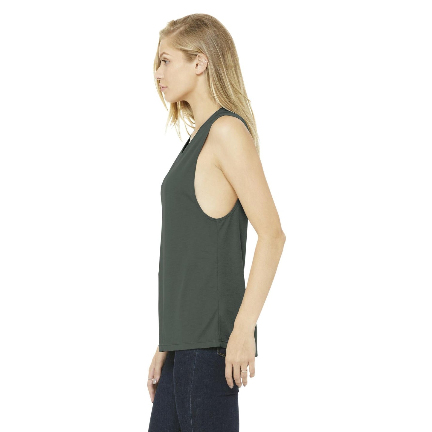 Asphalt Slub Tank Top - Bella + Canvas - Flowy Design