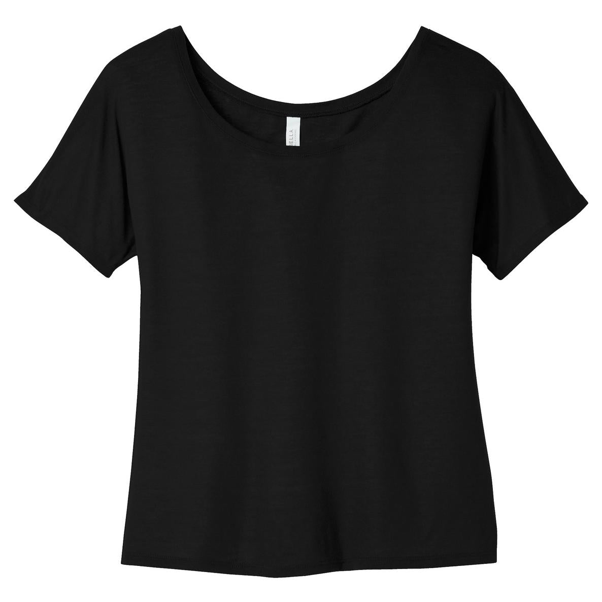 Black Slouchy Tee - Bella + Canvas - Comfortable Style