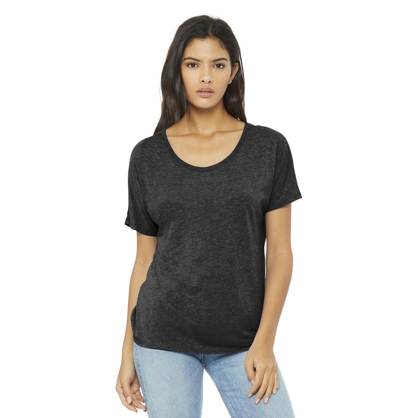 Black Slouchy Tee - Bella + Canvas - Comfortable Style