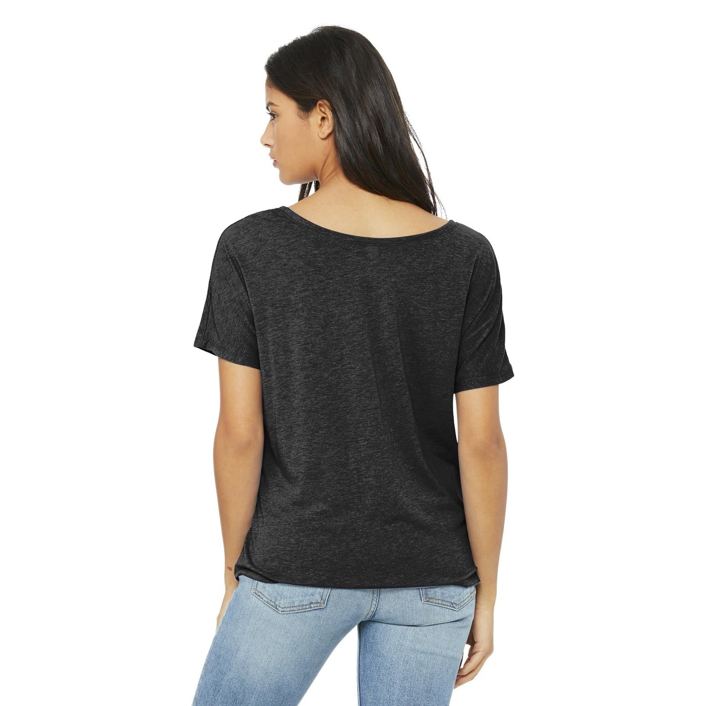 Black Slouchy Tee - Bella + Canvas - Comfortable Style