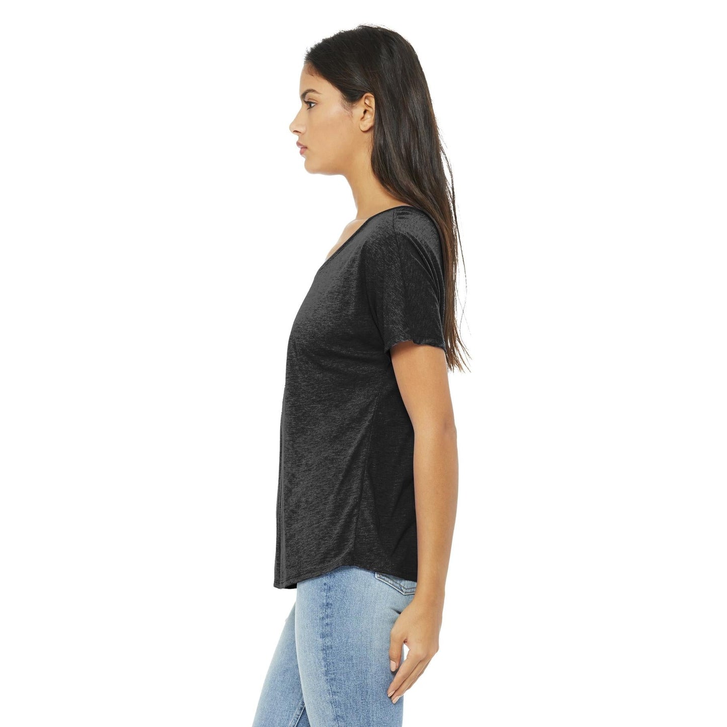 Black Slouchy Tee - Bella + Canvas - Comfortable Style