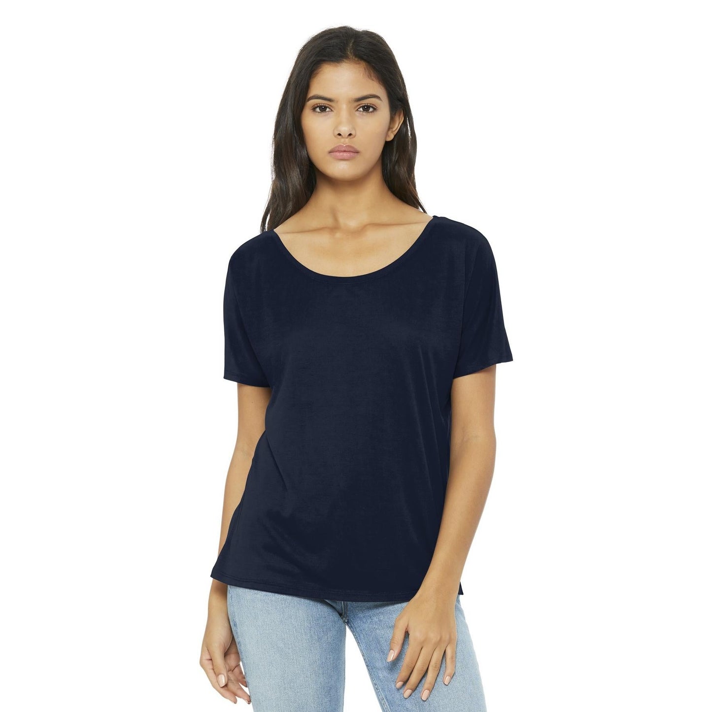 Black Slouchy Tee - Bella + Canvas - Comfortable Style