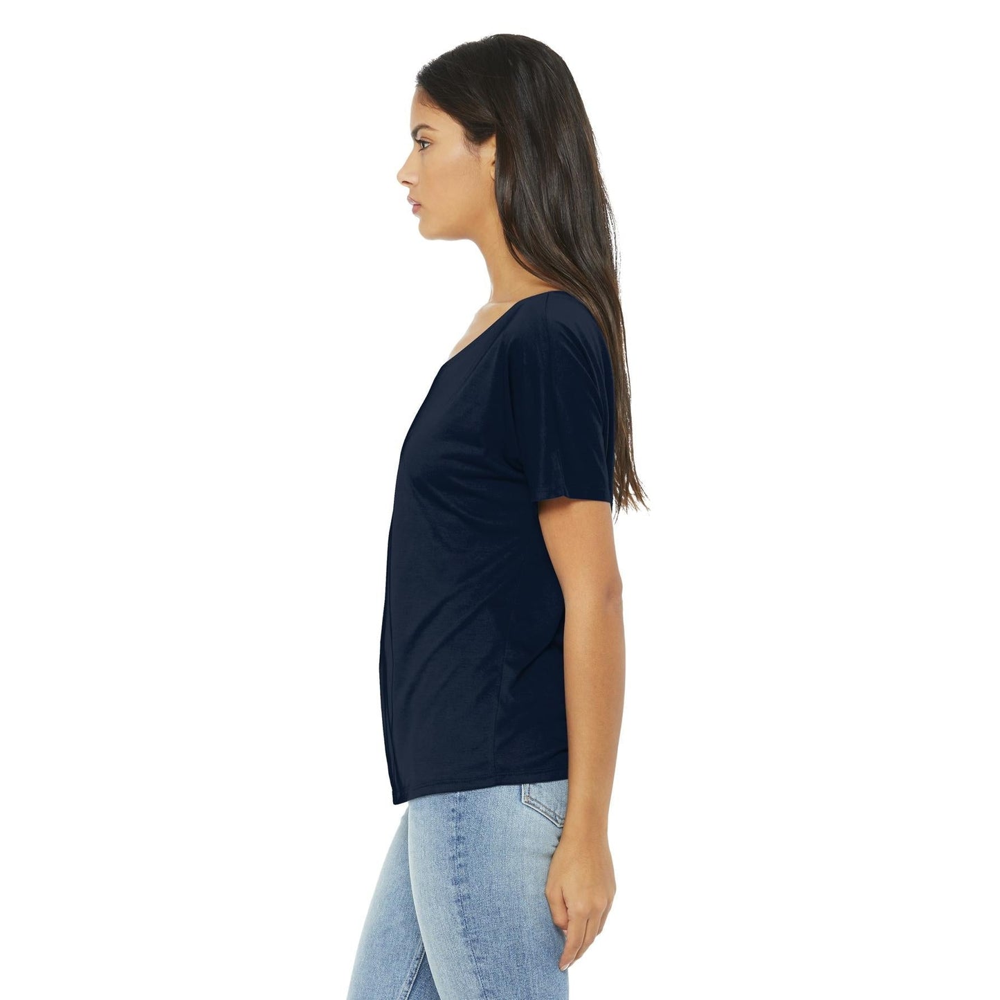 Black Slouchy Tee - Bella + Canvas - Comfortable Style