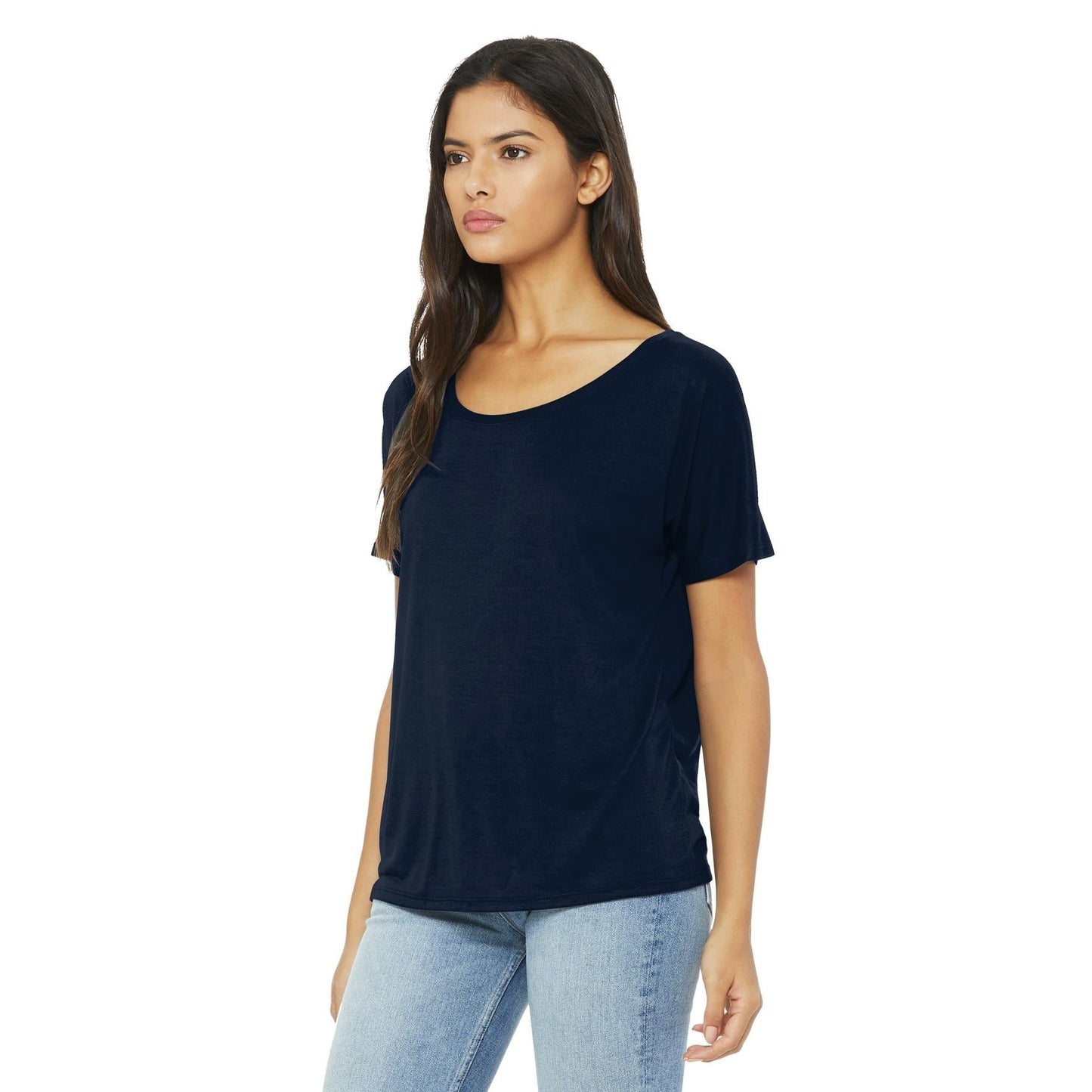 Black Slouchy Tee - Bella + Canvas - Comfortable Style