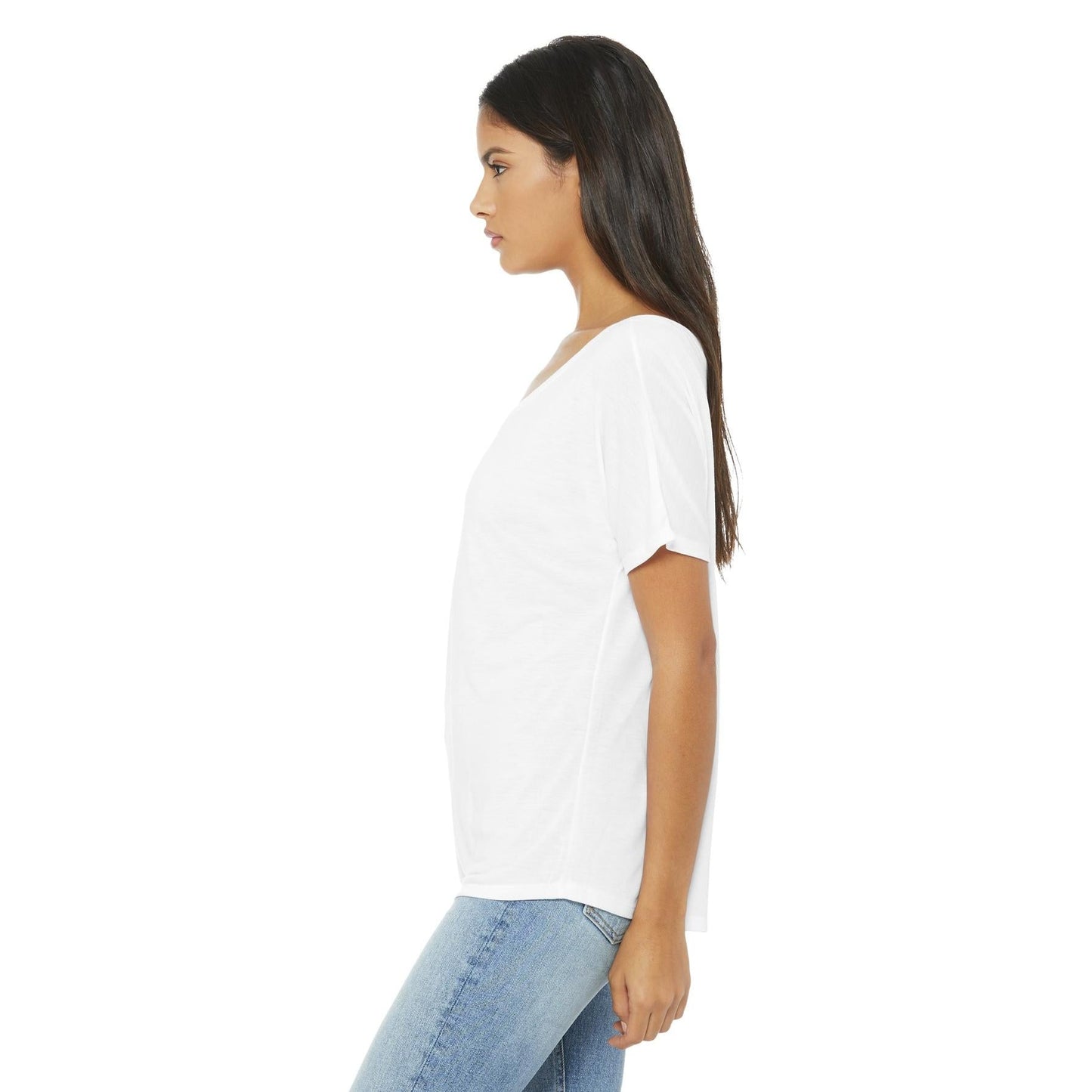 Black Slouchy Tee - Bella + Canvas - Comfortable Style