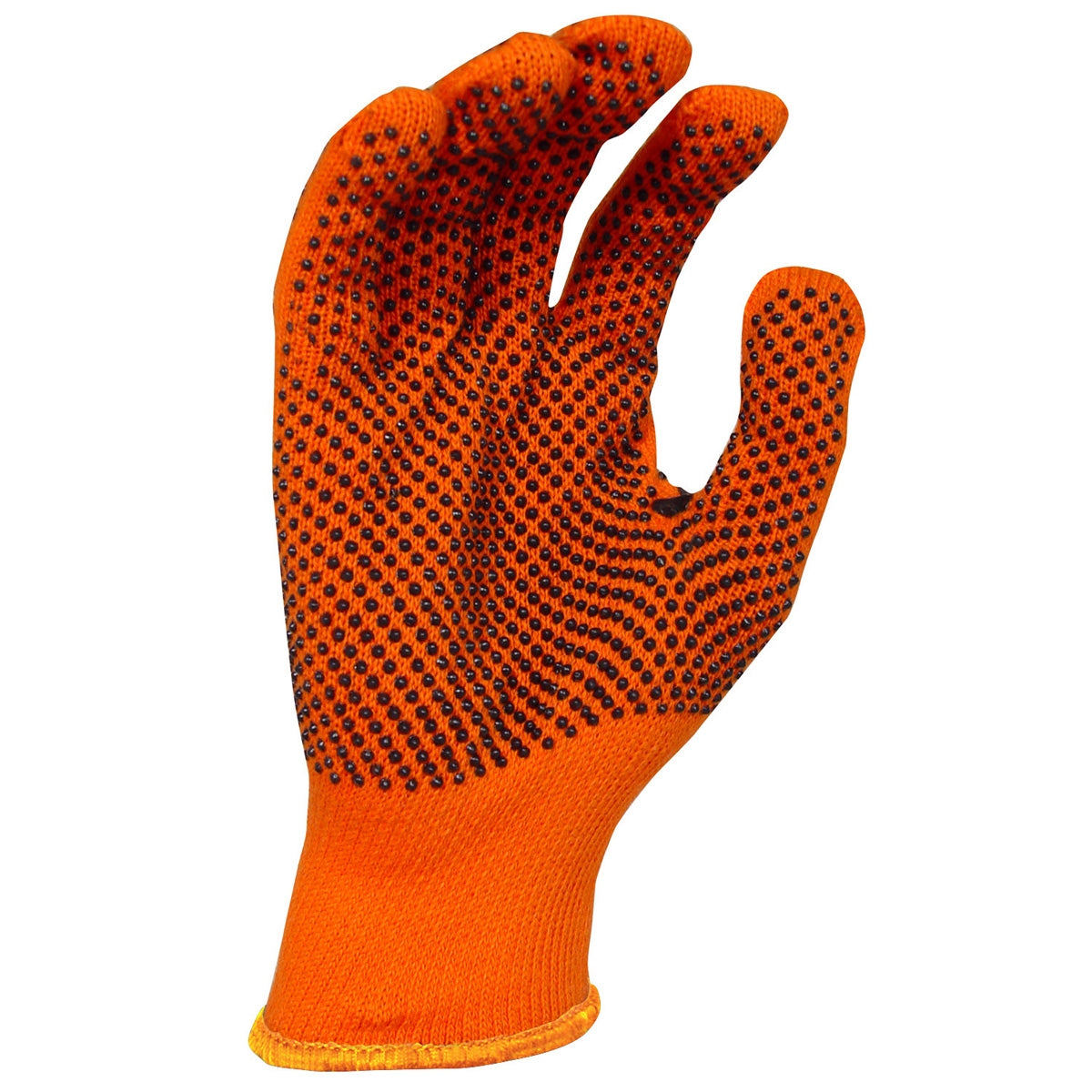 Orange String Knit Gloves - Black and Decker - Gripper Grip