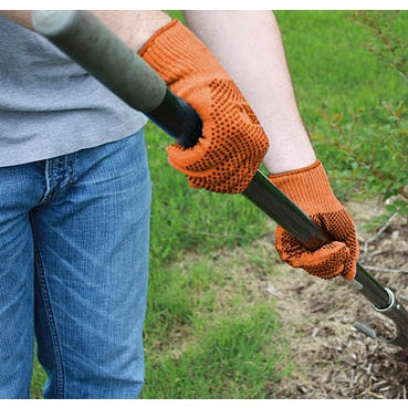 Orange String Knit Gloves - Black and Decker - Gripper Grip
