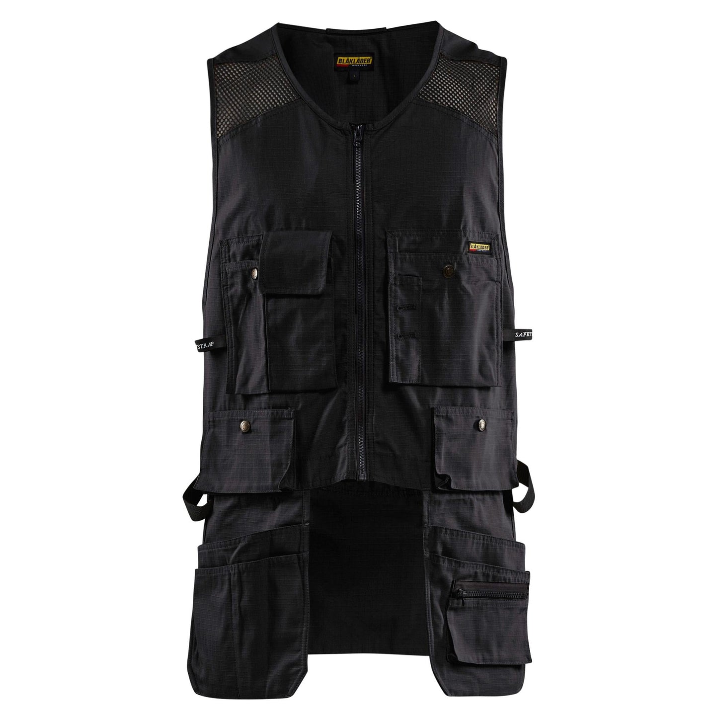 Black Utility Vests - Blaklader - Lightweight Mesh