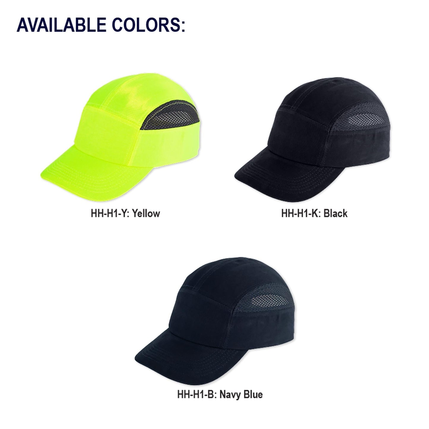 Navy Blue Bump Caps - Bullhead Safety - Comfortable Fit