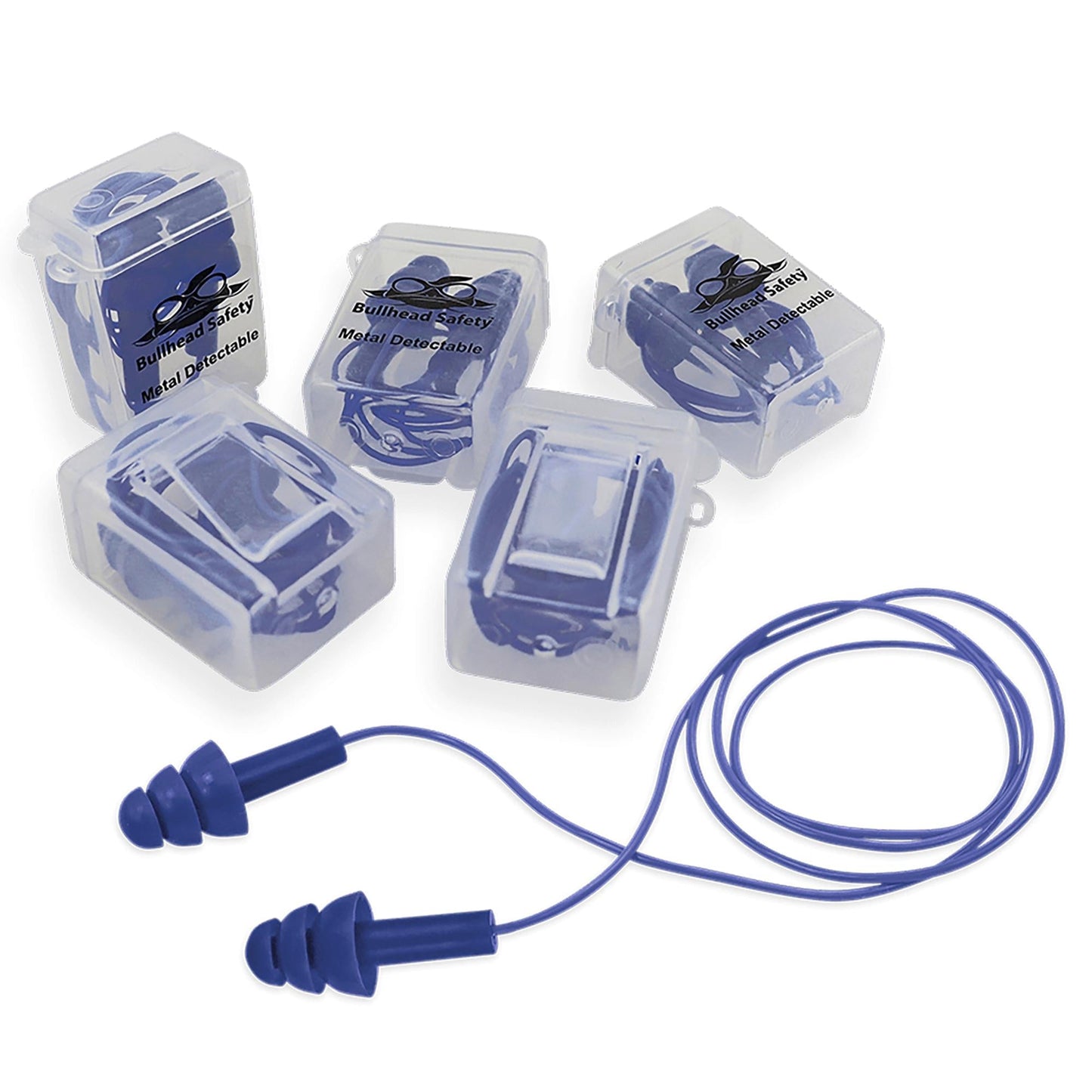 Blue Ear Plugs - Bullhead Safety - Reusable Silicone