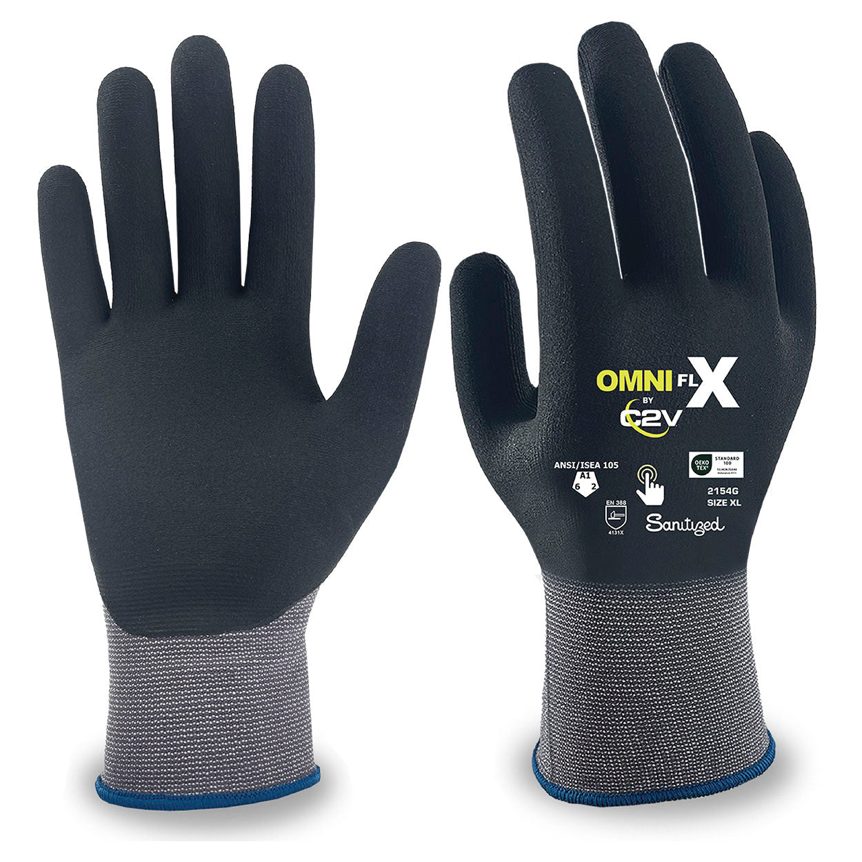 Full Nitrile Coated Gloves - C2V - Durable Touch Sensitivity