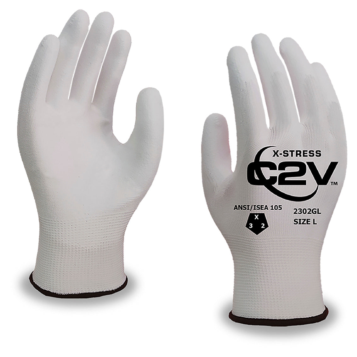 White String Knit Gloves - C2V - Durable Grip