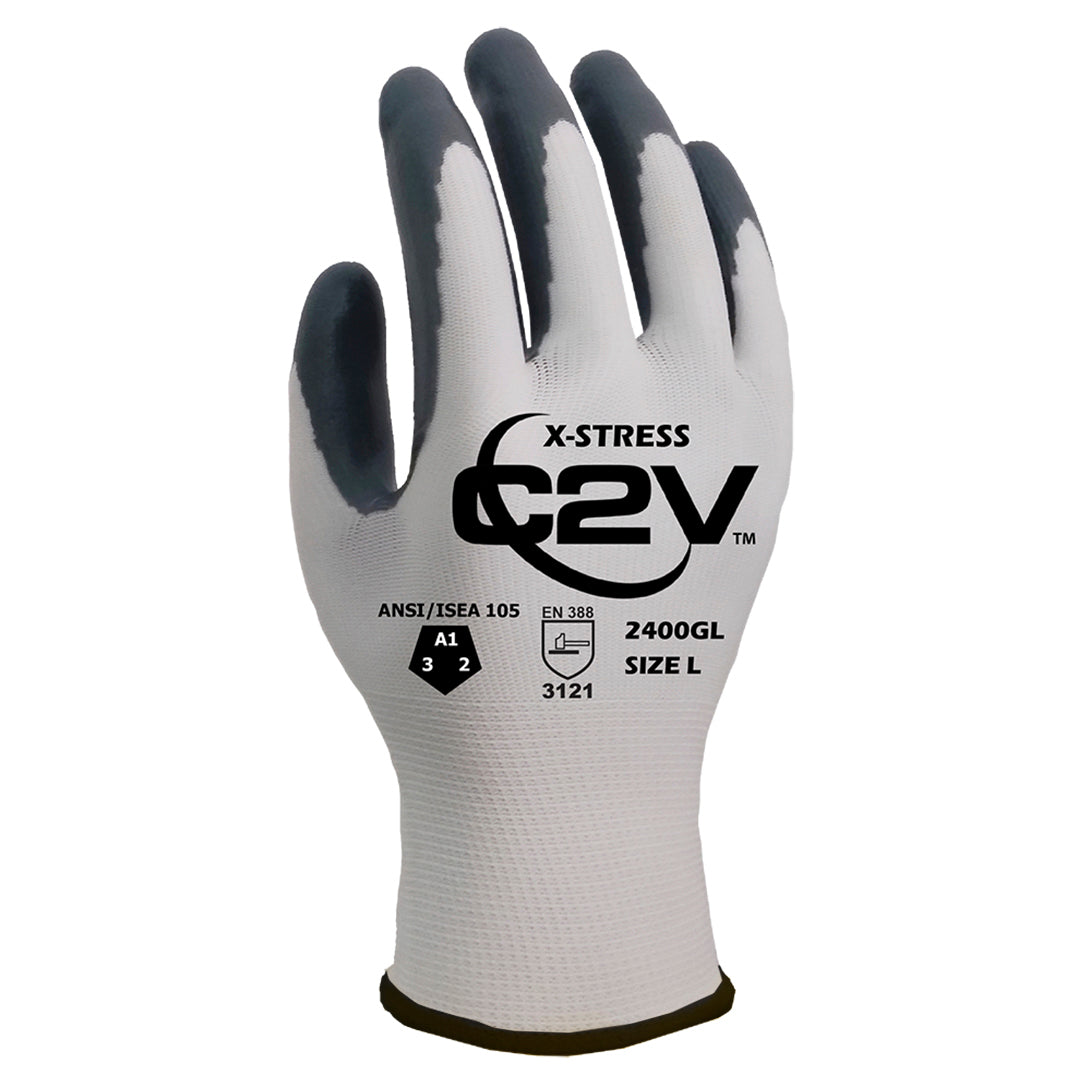 Nitrile Coated String Knit Gloves - C2V - Lightweight Poly