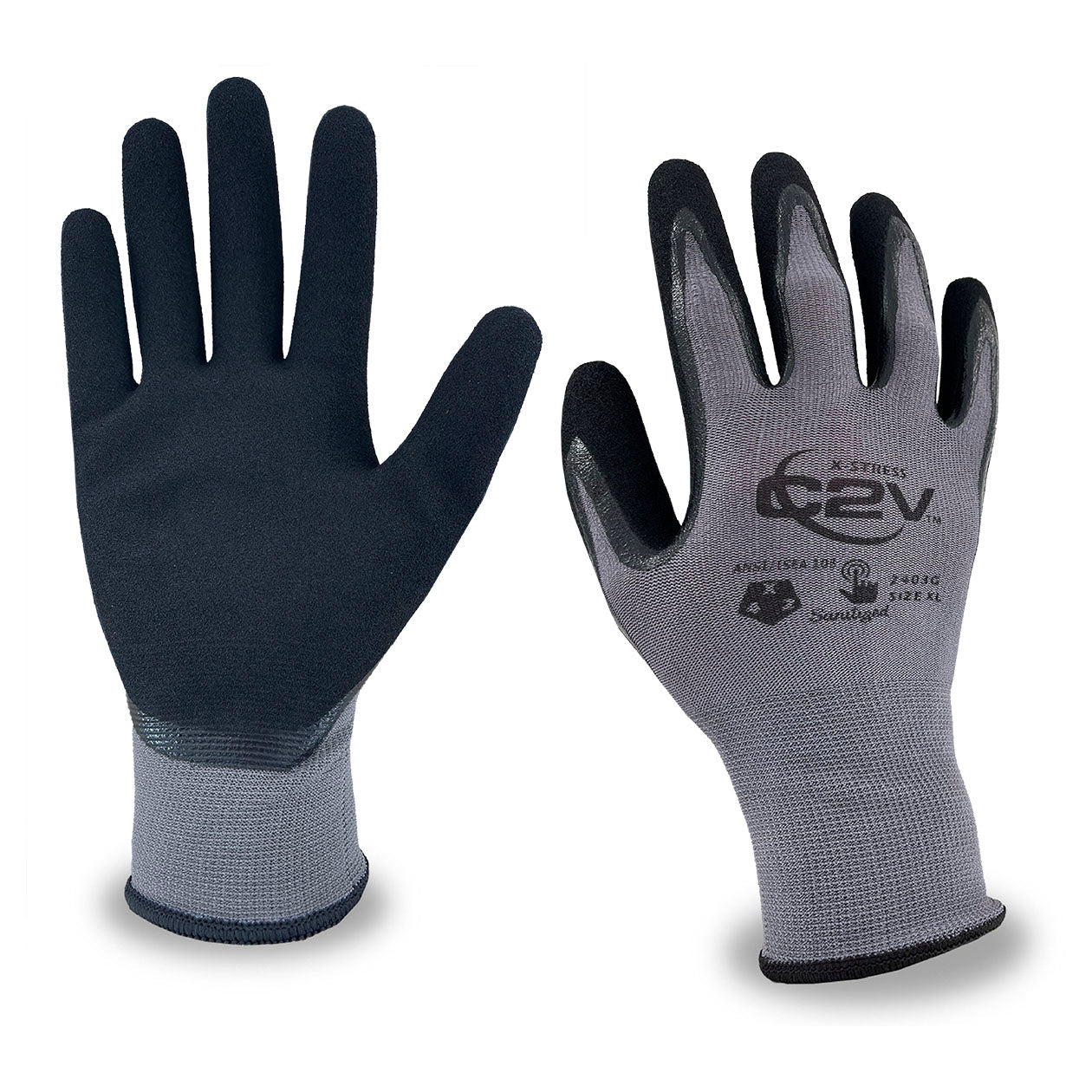 Sandy Nitrile Palm Coating Gloves - C2V - Durable Grip