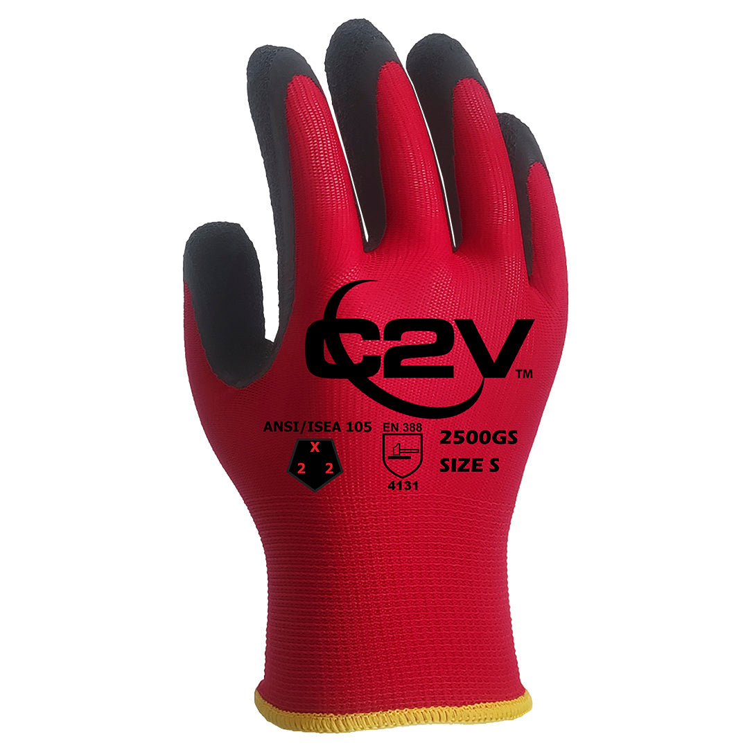 Latex Palm Coating Gloves - C2V - Abrasion Resistant