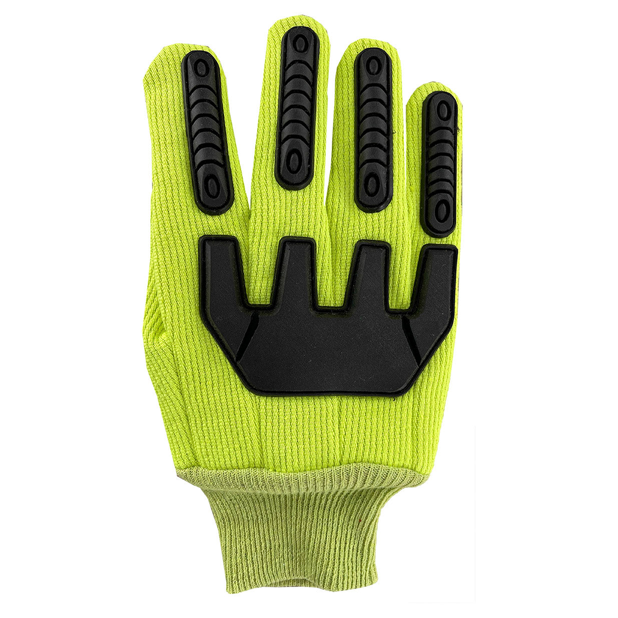 Hi-Vis Green Gloves - C2V - Durable Double Palm