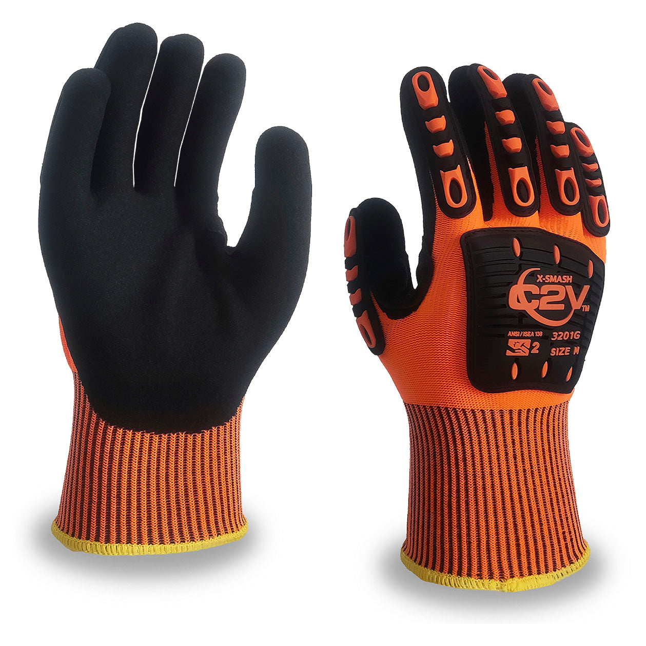 Sandy Nitrile Gloves - C2V - Impact Resistant