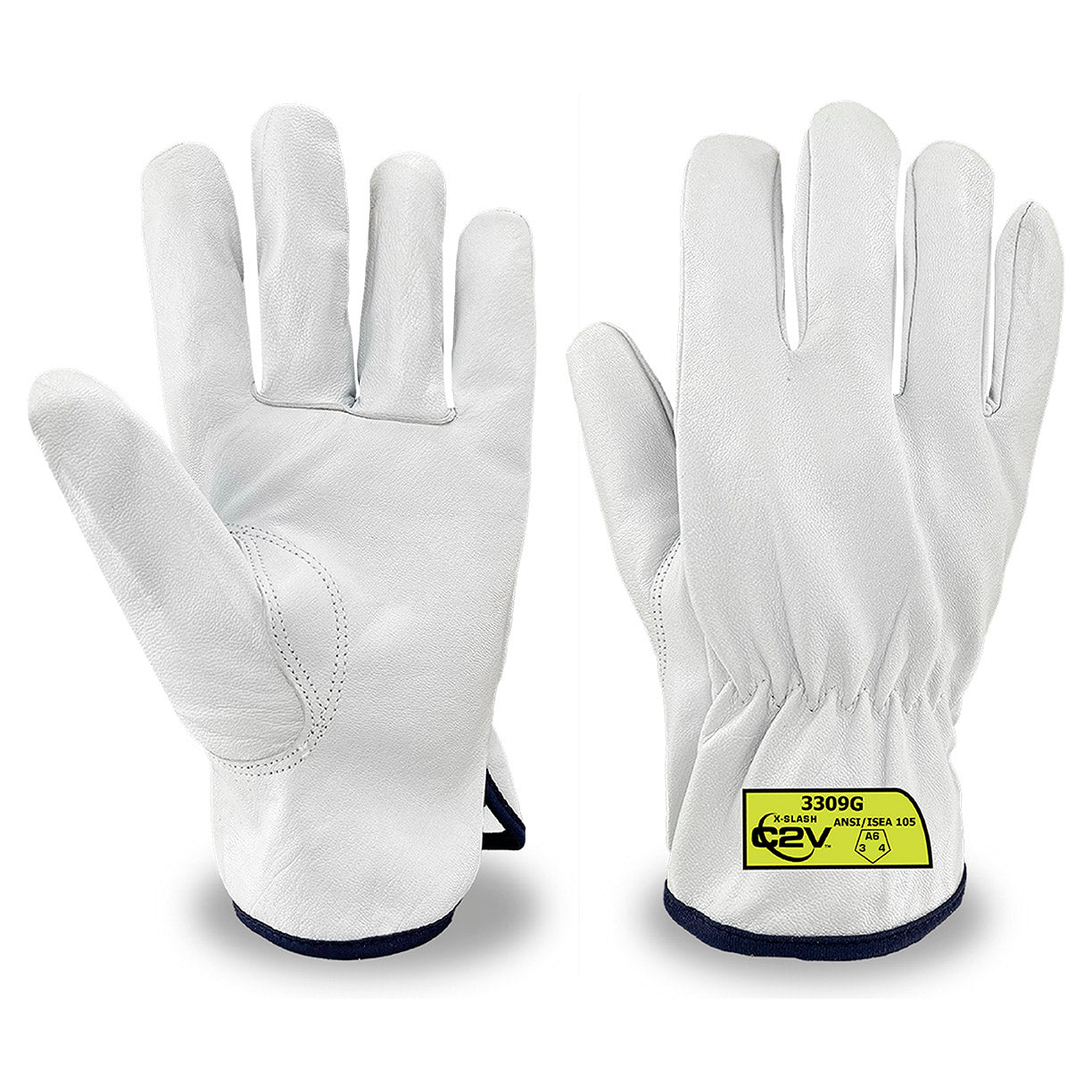 White Leather Gloves - C2V - Durable Goatskin