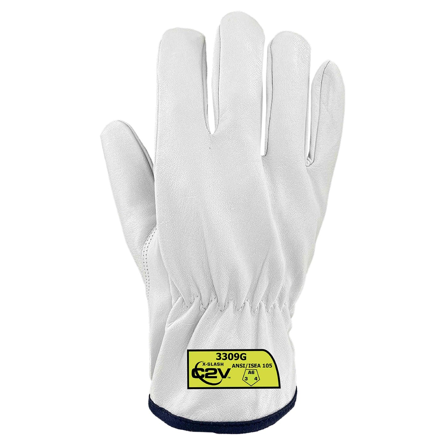 White Leather Gloves - C2V - Durable Goatskin