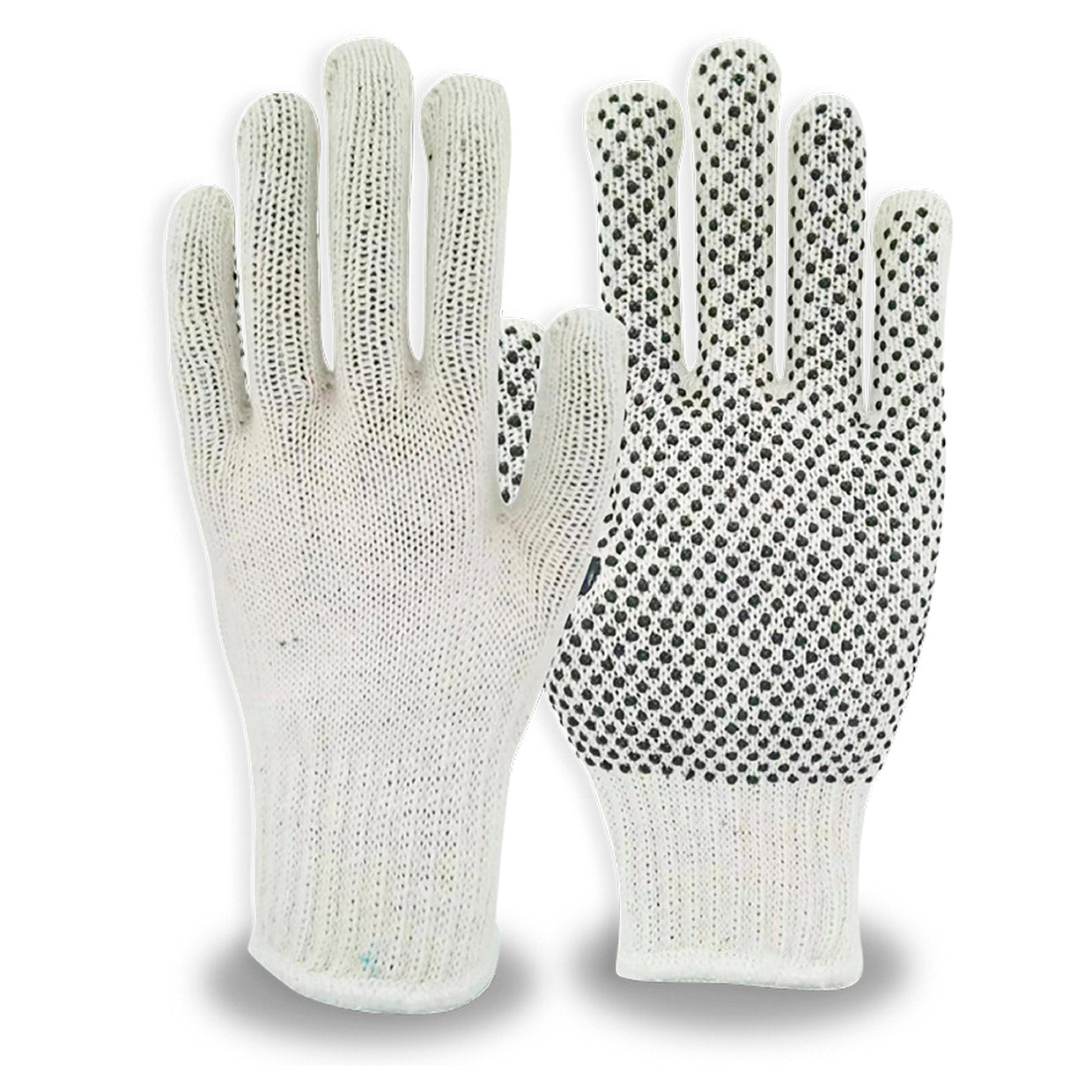 PVC Dotted Palm String Knit Gloves - C2V - Extra Grip