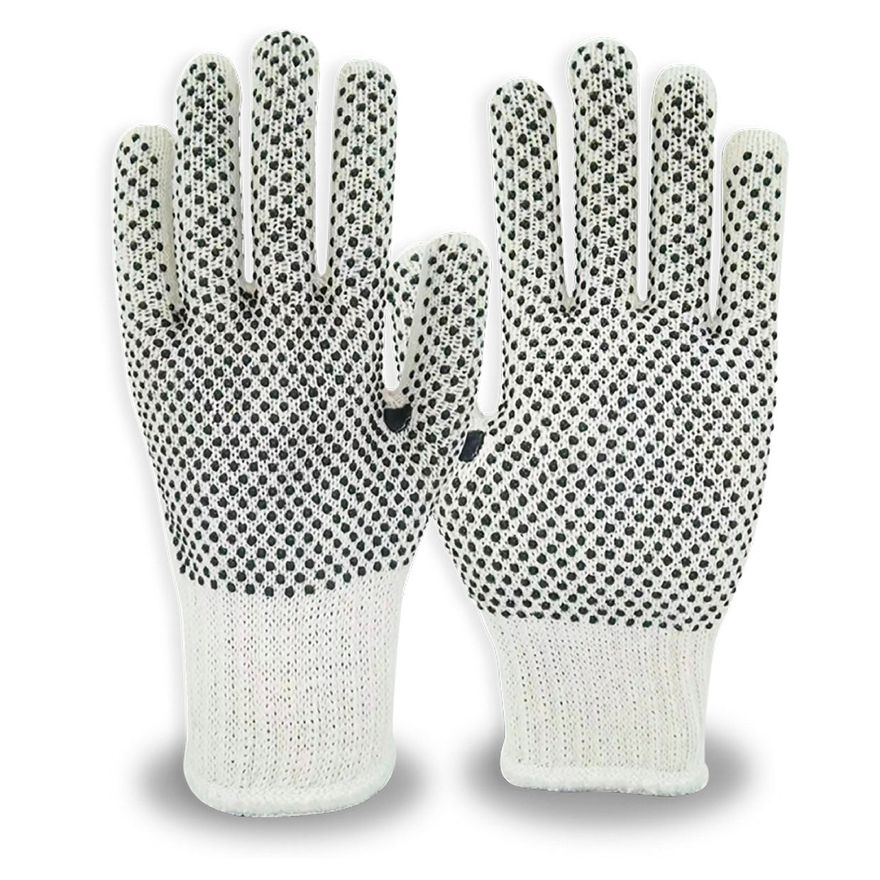 Two-Sided Dotted PVC String Knit Gloves - C2V - Durable Grip