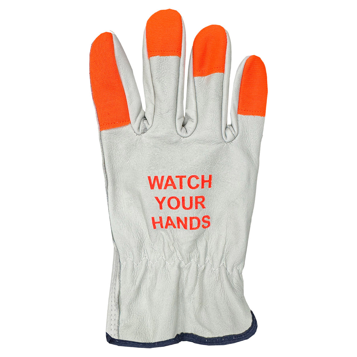 Hi-Vis Fingertips Leather Gloves - C2V - Comfortable Fit