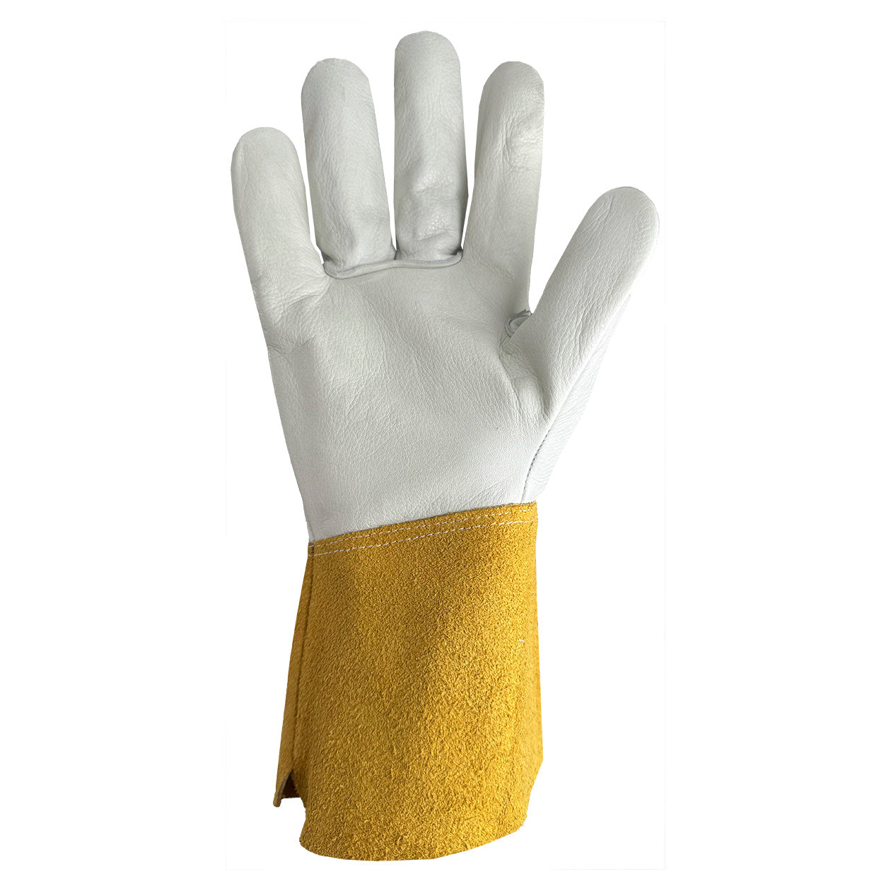 White Leather Gloves - C2V - Durable Grain Cowhide
