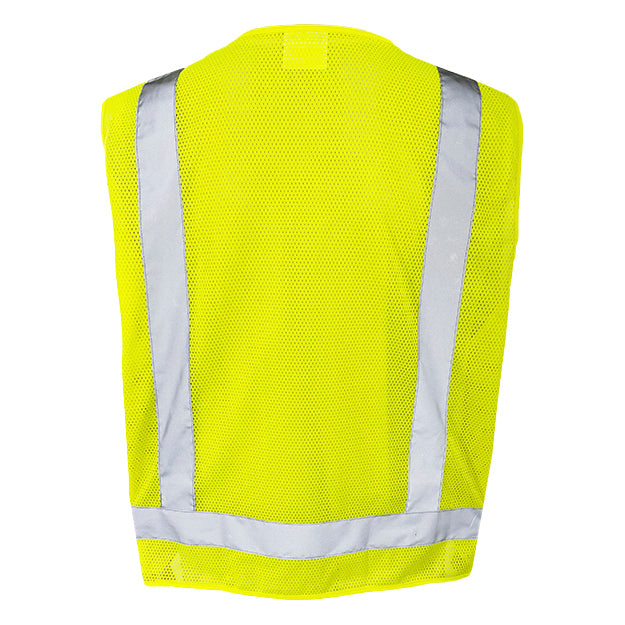 Yellow/Lime Safety Vests - C2V - Durable Mesh Comfort