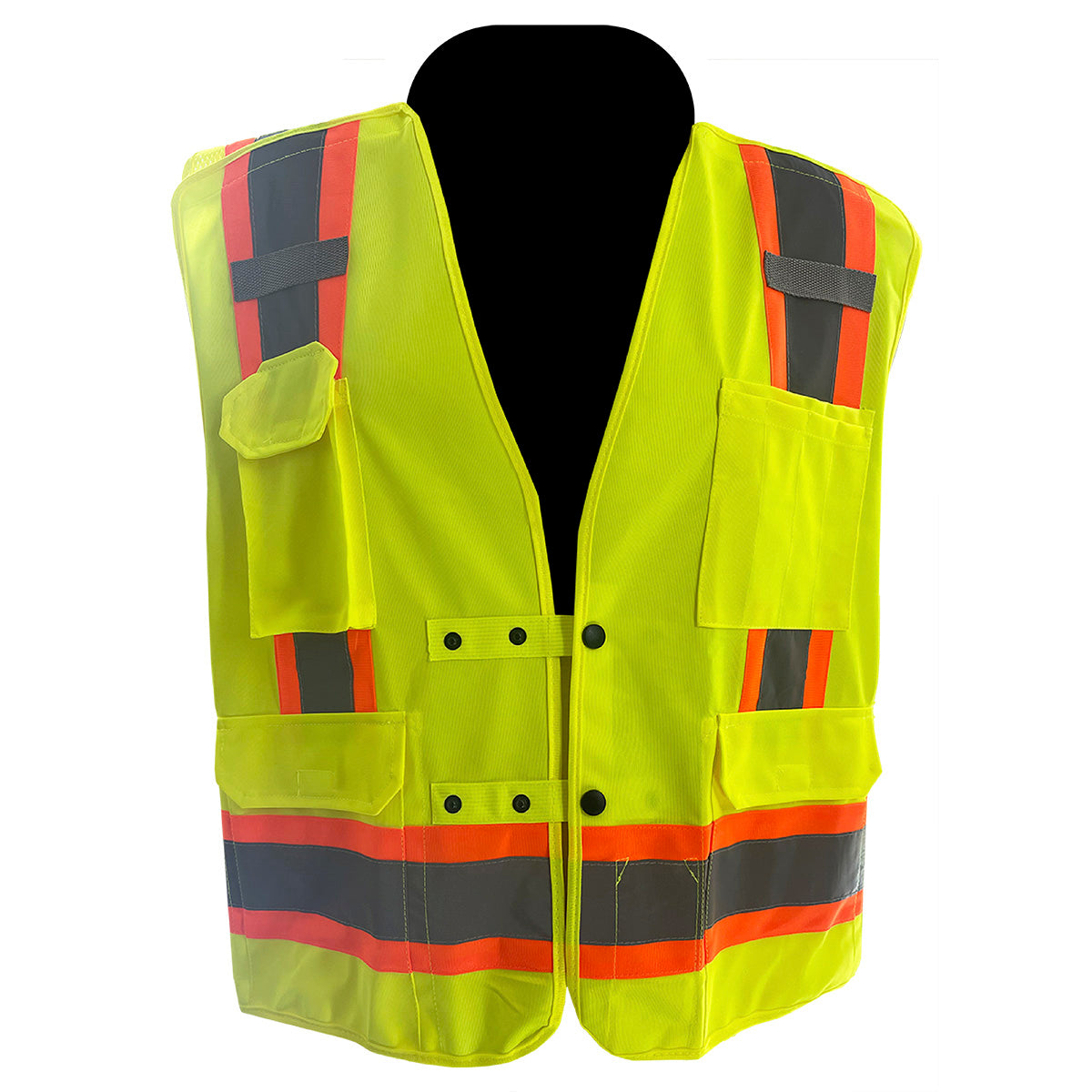 Yellow/Lime Safety Vest - C2V - Breakaway Durable