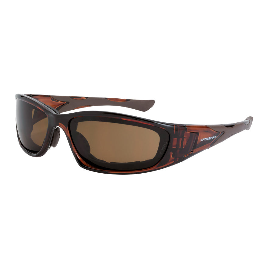 Brown Mirror Anti-Fog Lens Glasses - CrossFire - Protective