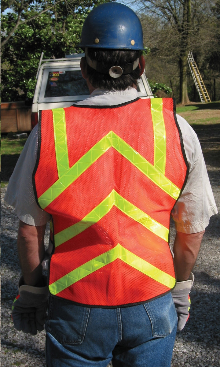 Orange Safety Vest - MCR Safety - Lightweight Mesh