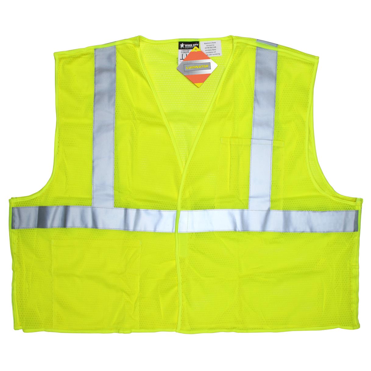 Yellow/Lime Safety Vests - MCR Safety - Breakaway Design