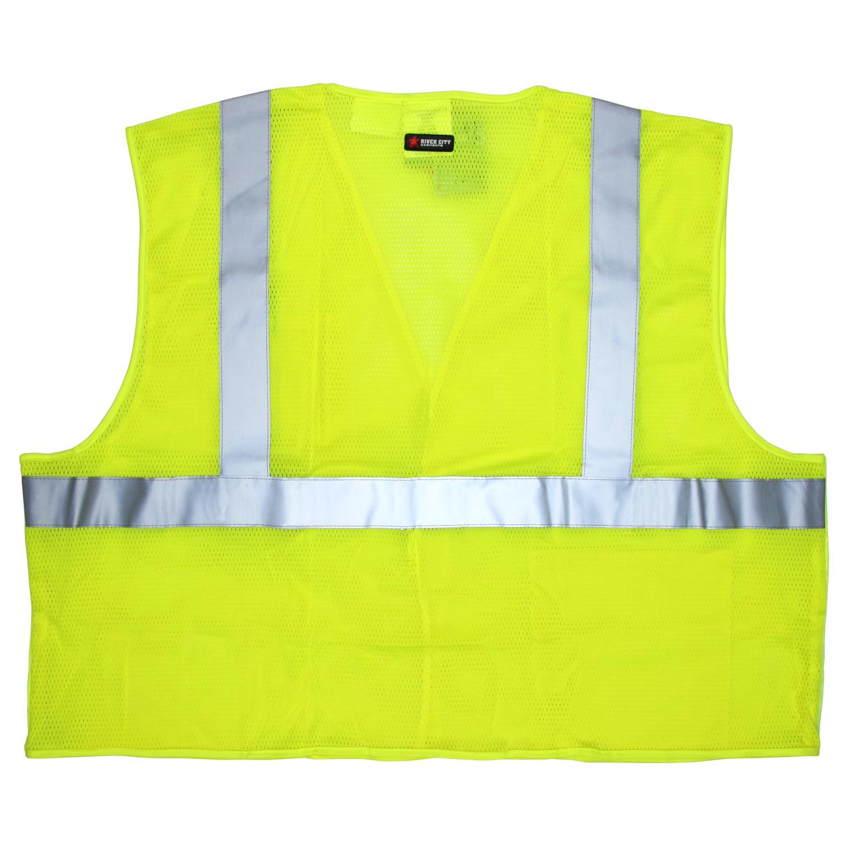 Yellow/Lime Safety Vests - MCR Safety - Breakaway Design