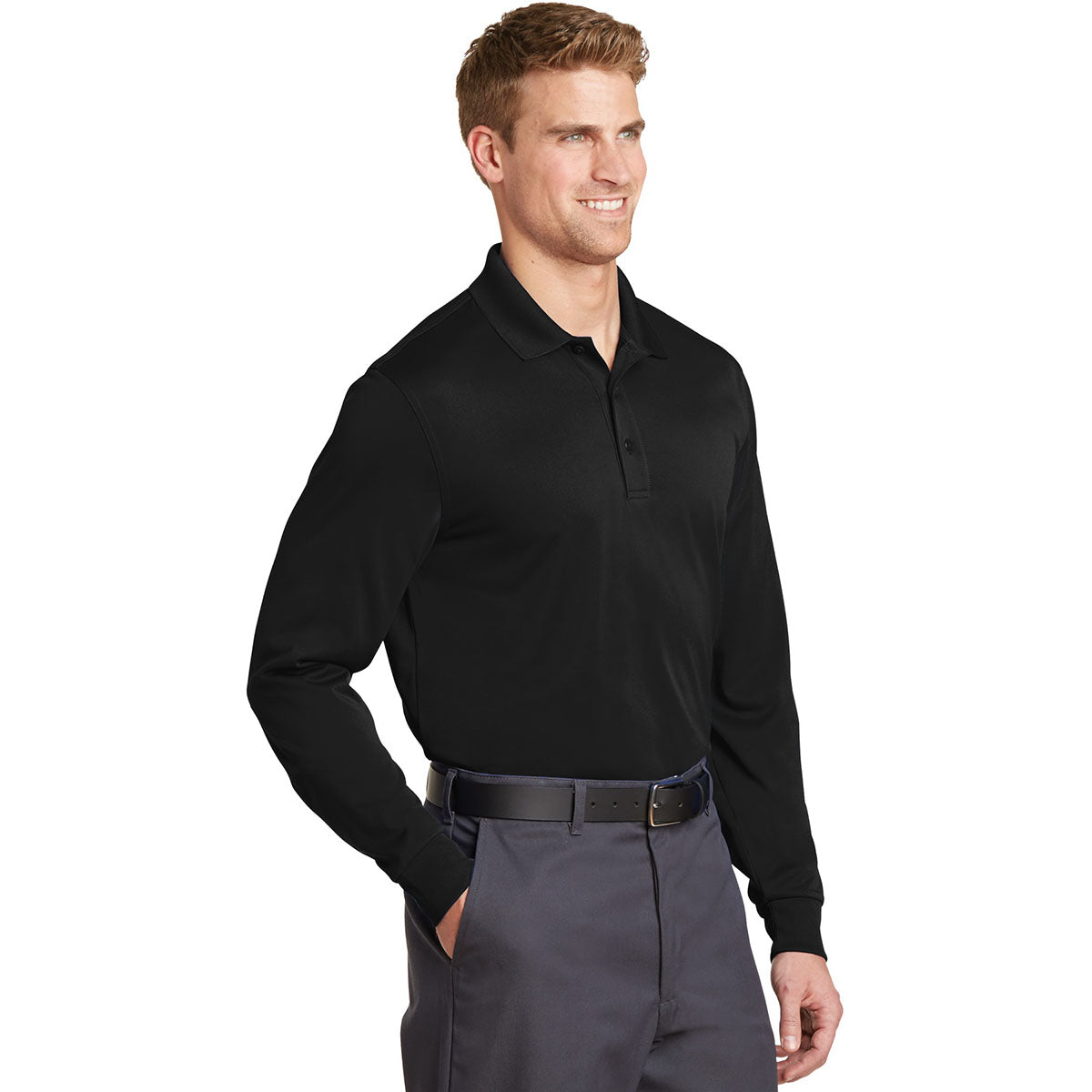 Black Polo Shirt - Cornerstone - Snag-Proof Fabric