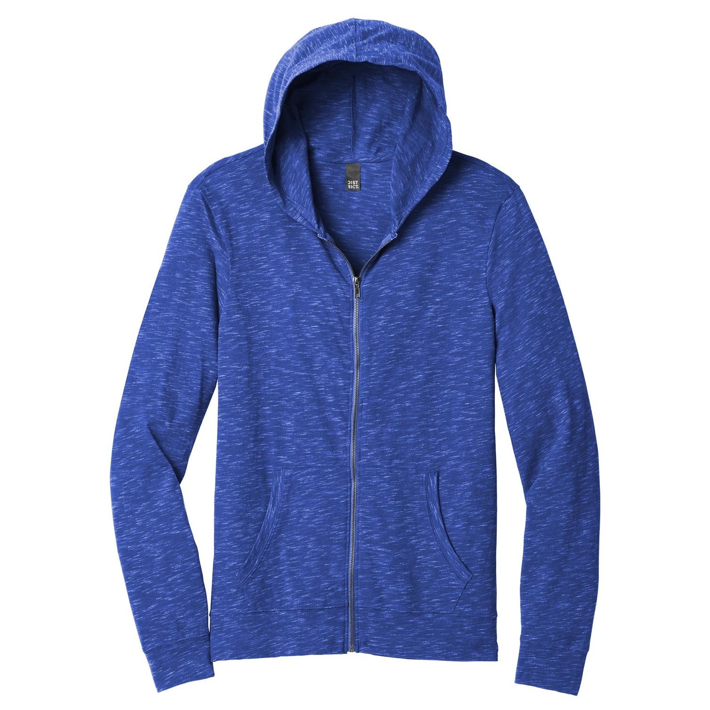 Black Sweatshirt - District - Cozy Full-Zip Hoodie - Stylish Design