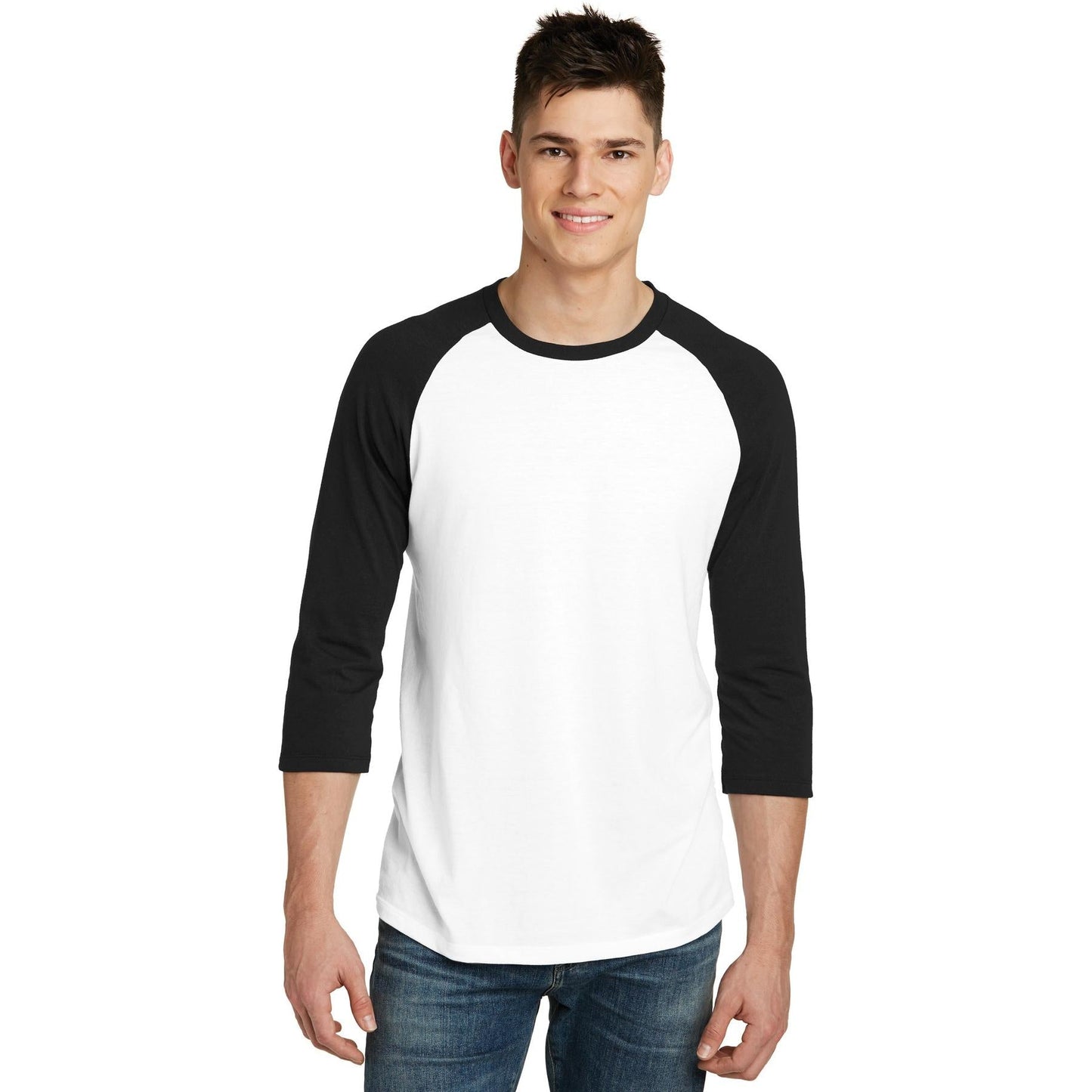 Black/White T-Shirts - District - Soft Cotton