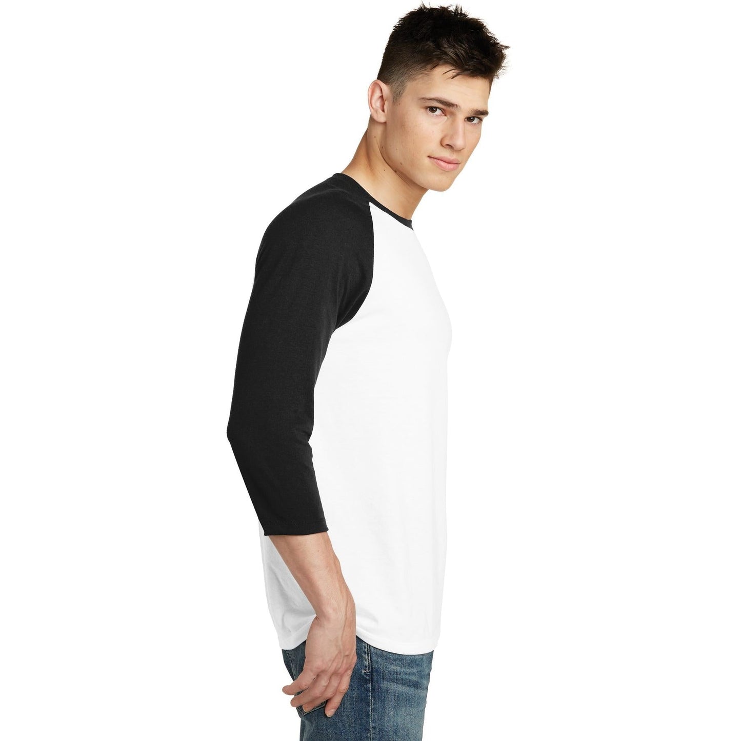 Black/White T-Shirts - District - Soft Cotton