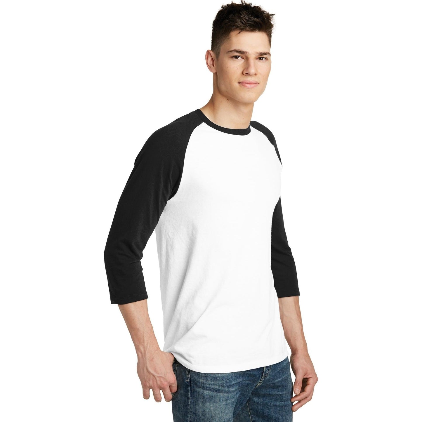 Black/White T-Shirts - District - Soft Cotton