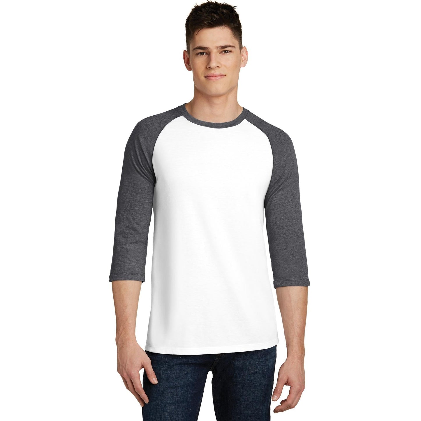 Black/White T-Shirts - District - Soft Cotton