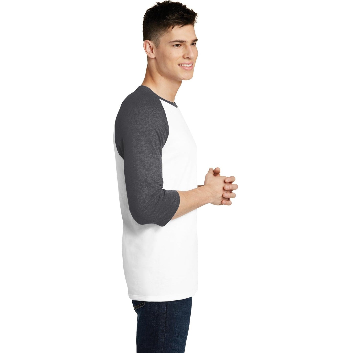 Black/White T-Shirts - District - Soft Cotton