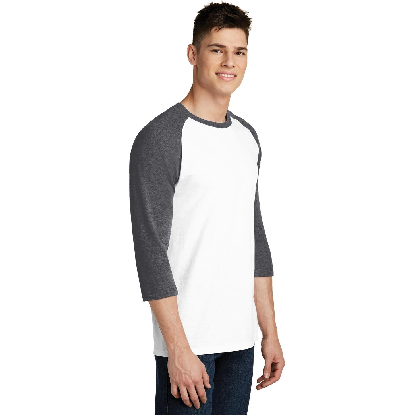 Black/White T-Shirts - District - Soft Cotton