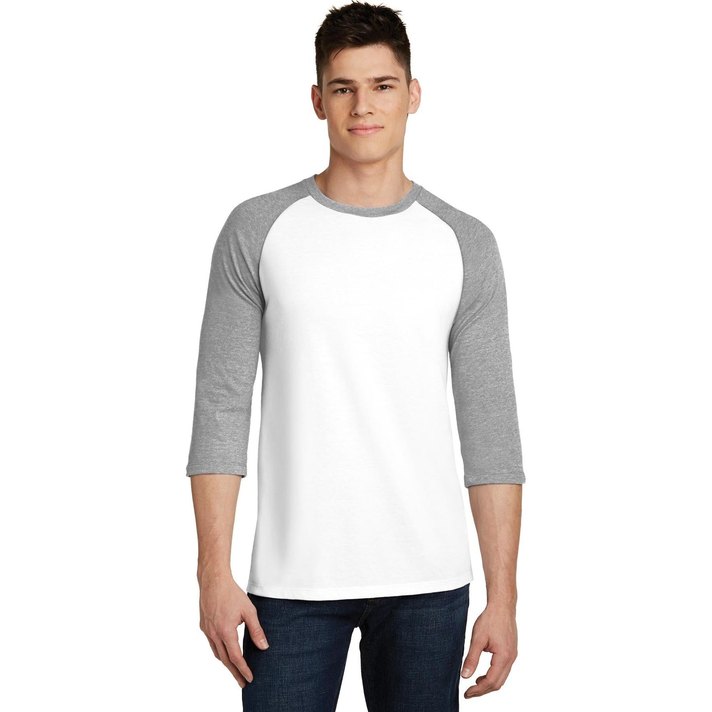 Black/White T-Shirts - District - Soft Cotton
